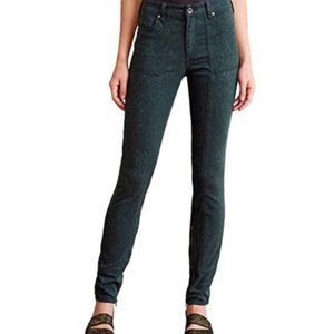 Anthropologie Pilcro Green Jacquard Jeans 27